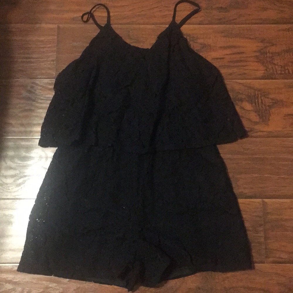Black lace romper